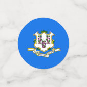 米国コネチカット州旗を持つ表紙吹雪 コンフェッティ (スモール正面)