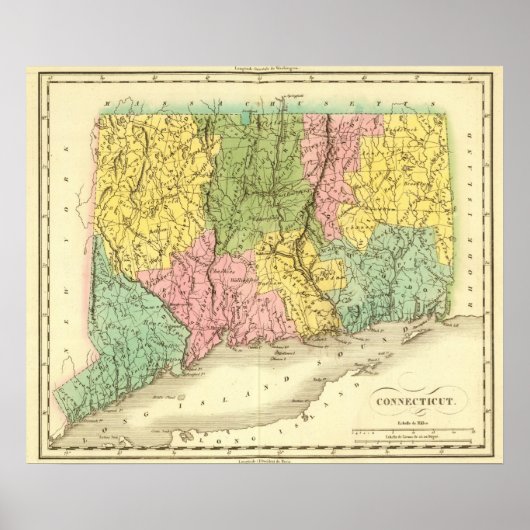 米国コネチカット ポスター (正面)