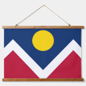 米国コロラド州デンバー州旗を持つウォールタペストリー 吊り下げ型タペストリー (正面)