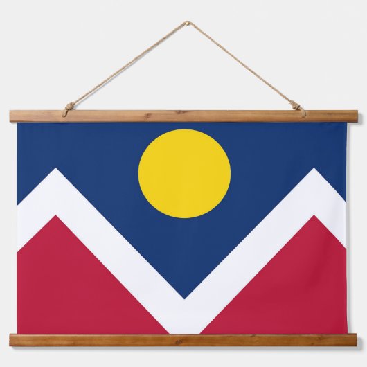 米国コロラド州デンバー州旗を持つウォールタペストリー 吊り下げ型タペストリー (正面)