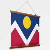 米国コロラド州デンバー州旗を持つウォールタペストリー 吊り下げ型タペストリー (傾斜あり)