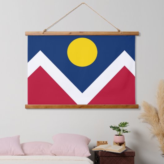 米国コロラド州デンバー州旗を持つウォールタペストリー 吊り下げ型タペストリー (寝室)