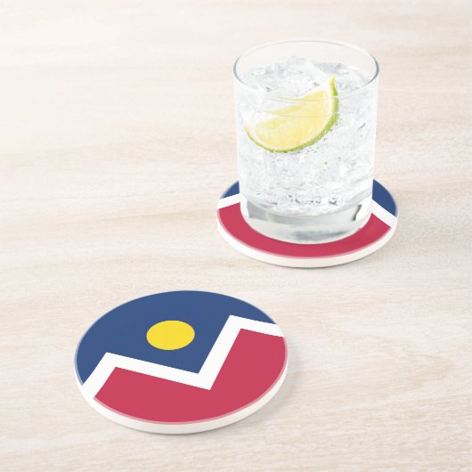 米国コロラド州デンバー州旗を持つコースター コースター (側面)