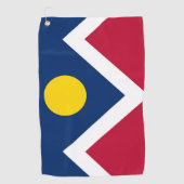 米国コロラド州デンバー州旗を持つゴルフタオル ゴルフタオル (正面)