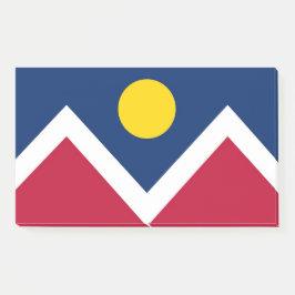 米国コロラド州デンバー州旗を持つノート ポストイット