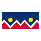 米国コロラド州デンバー州旗を持つラックカード ラックカード (裏面)