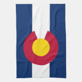 米国コロラド州旗の付いたキッチンタオル キッチンタオル (縦)
