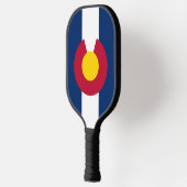 米国コロラド州旗の付いたピクレボールパドル ピックルボールラケット (左)