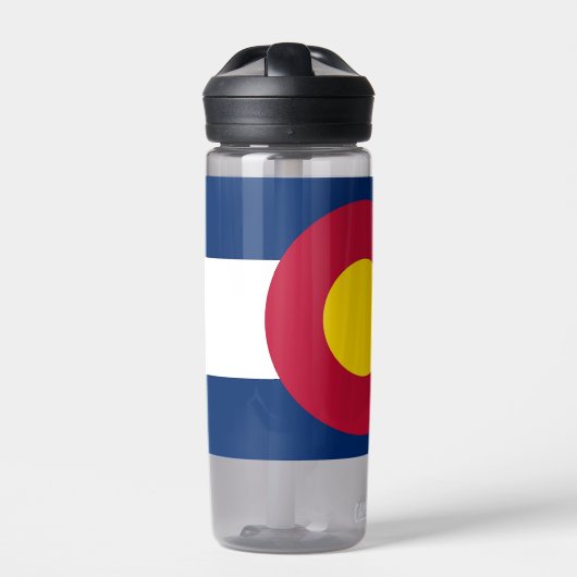米国コロラド州旗の付いた水の州 ウォーターボトル (正面)