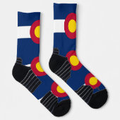 米国コロラド州旗を持つアスレティッククルー靴下 ソックス (右)