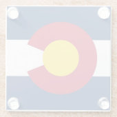 米国コロラド州旗を持つガラスコースター ガラスコースター (裏面)