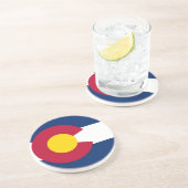 米国コロラド州旗を持つコースター コースター (側面)