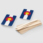 米国コロラド州旗を持つハンドファンのセット ハンドファン (組立なし)