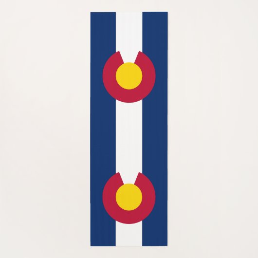 米国コロラド州旗を持つ愛国的なヨガマット ヨガマット (裏面)