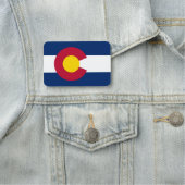 米国コロラド州旗を持つ愛国的な名前タグ 名札 (インサイチュ)