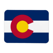 米国コロラド州旗を持つ愛国的な柔軟な磁石 マグネット (横)