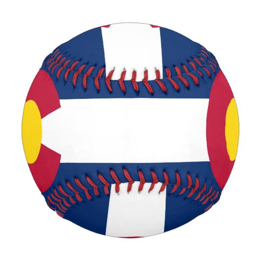 米国コロラド州旗を持つ愛国野球 野球ボール (裏面)