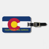 米国コロラド州旗を持つ荷物札 ラゲッジタグ (正面横)