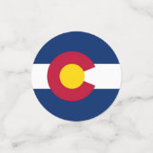 米国コロラド州旗を持つ表紙吹雪 コンフェッティ (スモール正面)