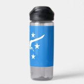 米国コーパスクリスティ州旗の付いたウォーターボトル ウォーターボトル (背面)