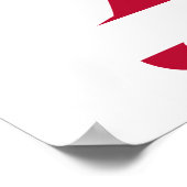 米国ゴルフアメリカ国旗のゴルファー ポスター (角)