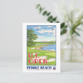 米国ゴルフオープン2019小石ビーチ ポストカード (スタンド正面)