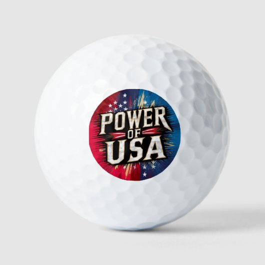 米国ゴルフボールのパワー – Patriotic American ゴルフボール (正面)