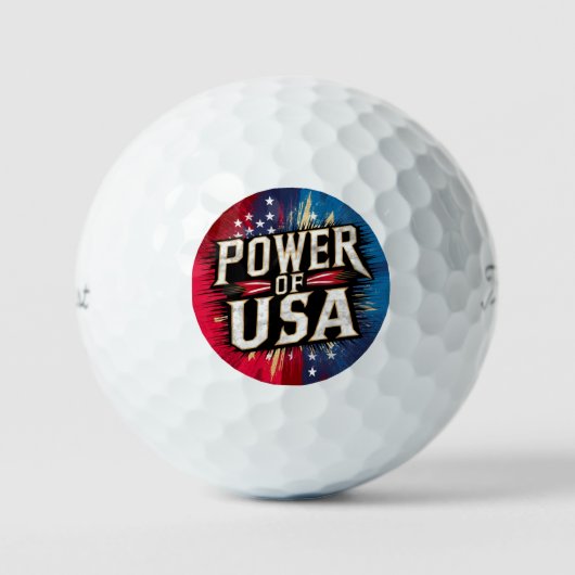 米国ゴルフボールのパワー – Patriotic American ゴルフボール (正面)