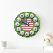 米国ゴルフボールタイムピース ラージ壁時計 (ホーム)