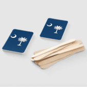 米国サウスカロライナ州旗とハンドファンのセット ハンドファン (組立なし)