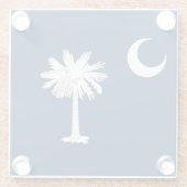 米国サウスカロライナ州旗を持つガラスコースター ガラスコースター (裏面)