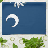 米国サウスカロライナ州旗を持つキッチンタオル キッチンタオル (折り畳み)