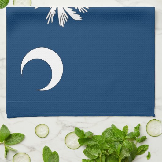 米国サウスカロライナ州旗を持つキッチンタオル キッチンタオル (折り畳み)