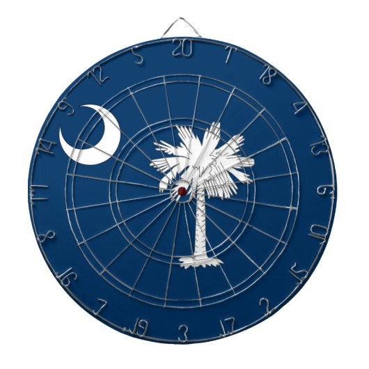 米国サウスカロライナ州旗を持つダーツボード ダーツボード (正面)