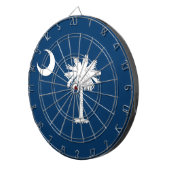 米国サウスカロライナ州旗を持つダーツボード ダーツボード (正面右)