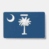米国サウスカロライナ州旗を持つネームバッジ バッジ (裏面)