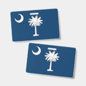 米国サウスカロライナ州旗を持つネームバッジ バッジ (正面&裏面)