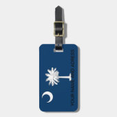 米国サウスカロライナ州旗を持つ荷札 ラゲッジタグ (正面縦)