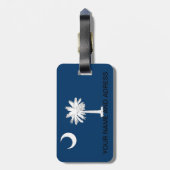 米国サウスカロライナ州旗を持つ荷札 ラゲッジタグ (裏面縦)