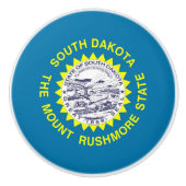 米国サウスダコタ州旗とセラミックノブの引っ張り セラミックノブ (正面)