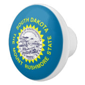 米国サウスダコタ州旗とセラミックノブの引っ張り セラミックノブ (右)