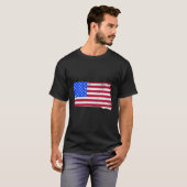 米国サウスダコタ州旗の愛国的州 Tシャツ (正面フル)