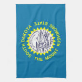 米国サウスダコタ州旗を持つキッチンタオル キッチンタオル (縦)