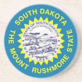 米国サウスダコタ州旗を持つコースター コースター (正面)