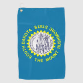 米国サウスダコタ州旗を持つゴルフタオル ゴルフタオル (正面)