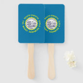 米国サウスダコタ州旗を持つハンドファンのセット ハンドファン (正面&裏面)