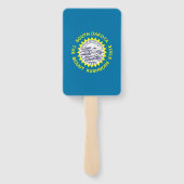 米国サウスダコタ州旗を持つハンドファンのセット ハンドファン (裏面)