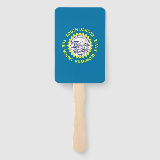 米国サウスダコタ州旗を持つハンドファンのセット ハンドファン (裏面)