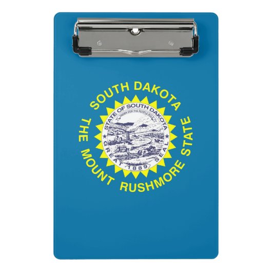 米国サウスダコタ州旗を持つミニクリップボード ミニクリップボード (正面)