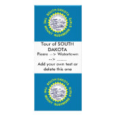 米国サウスダコタ州旗を持つラックカード ラックカード (正面)